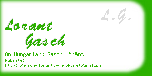 lorant gasch business card